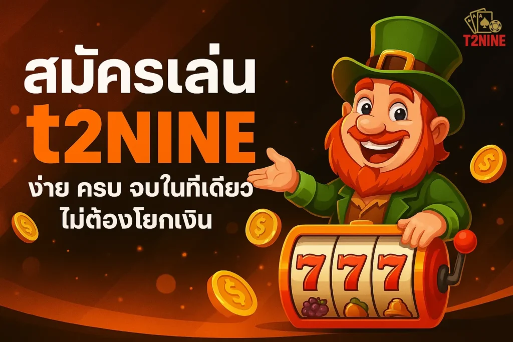 สมัครเล่น t2nine ง่าย ครบ จบในที่เดียว ไม่ต้องโยกเงิน